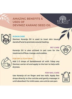 Devinez Karanj Seed/Karanja/Pongamia Seed Cold-Pressed Oil, 15Ml 100% Pure, Natural & Undiluted For Skin & Hair Care  - Image 3