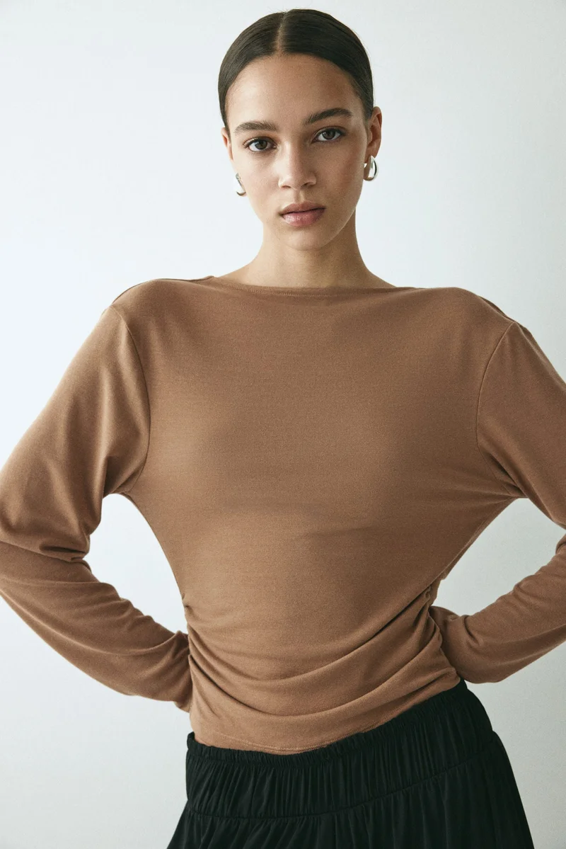 H&M Cowl-back jersey top