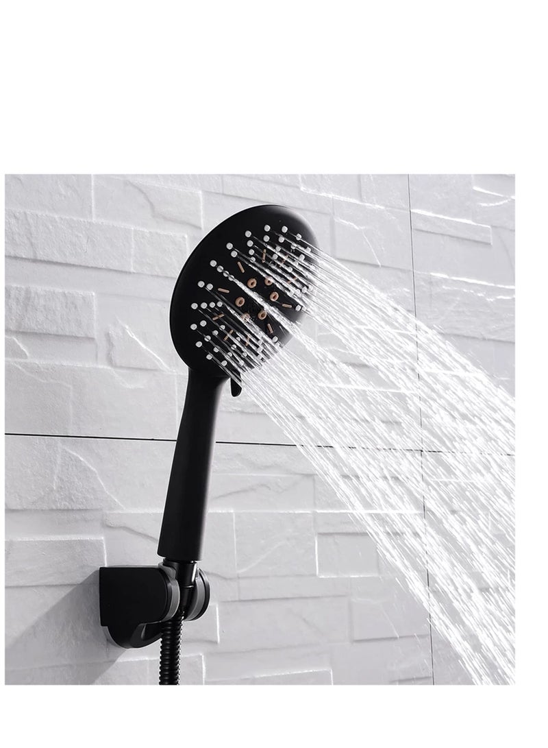SYOSI Black Shower Head with Handheld Set, 4.7 Face Handheld Head with Hose, Hand Held Shower Head with Extra Long Hose - Image 4