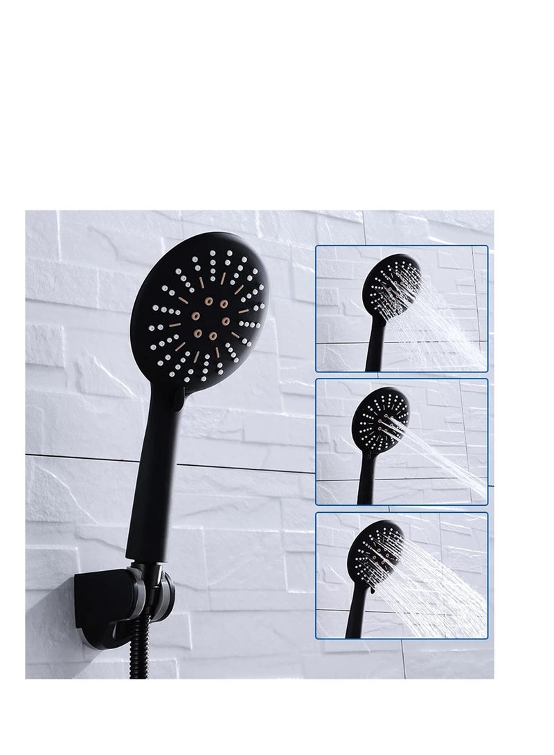 SYOSI Black Shower Head with Handheld Set, 4.7 Face Handheld Head with Hose, Hand Held Shower Head with Extra Long Hose - Image 5