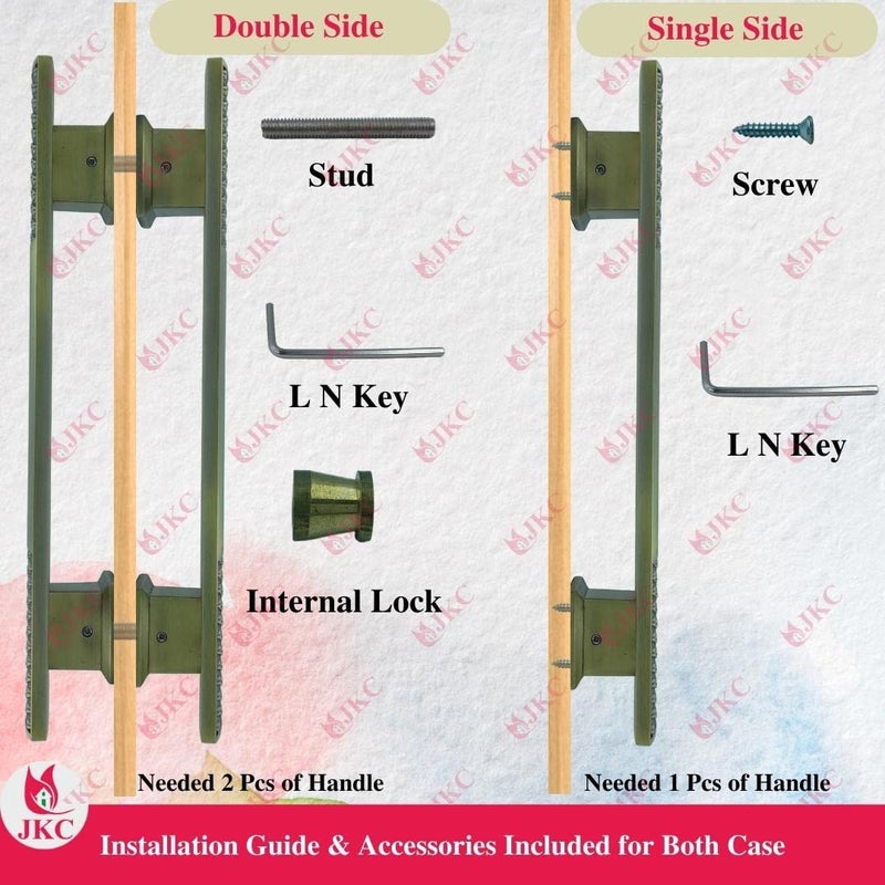 JKC Pan Antique Door Handles for Main Door Handle 8 InchWardrobe Handle for Home Decoration - Image 3