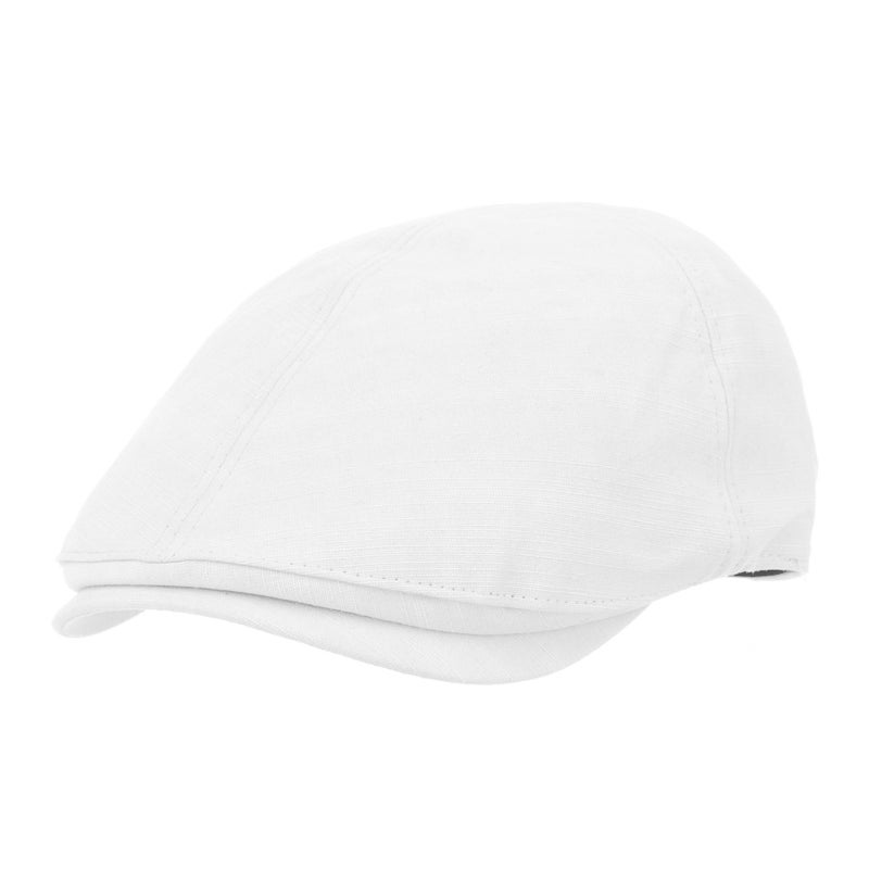 WITHMOONS Simple Newsboy Hat Flat Cap SL3026 (White) - Image 3