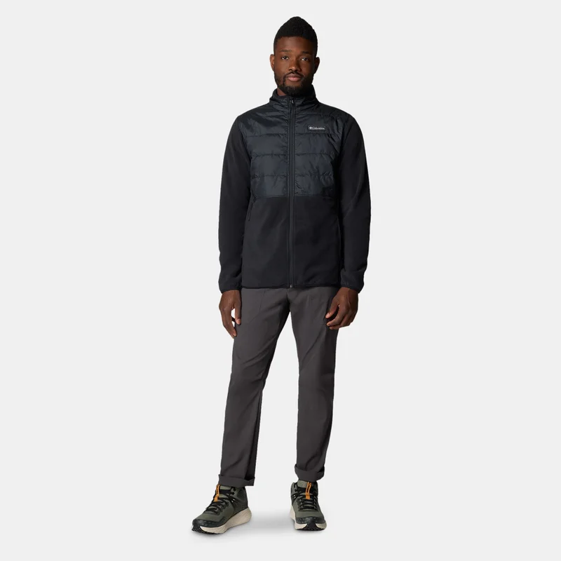 Columbia Black Men's Basin Butte II Hybrid Fleece Jacket for Men | Best Price UAE