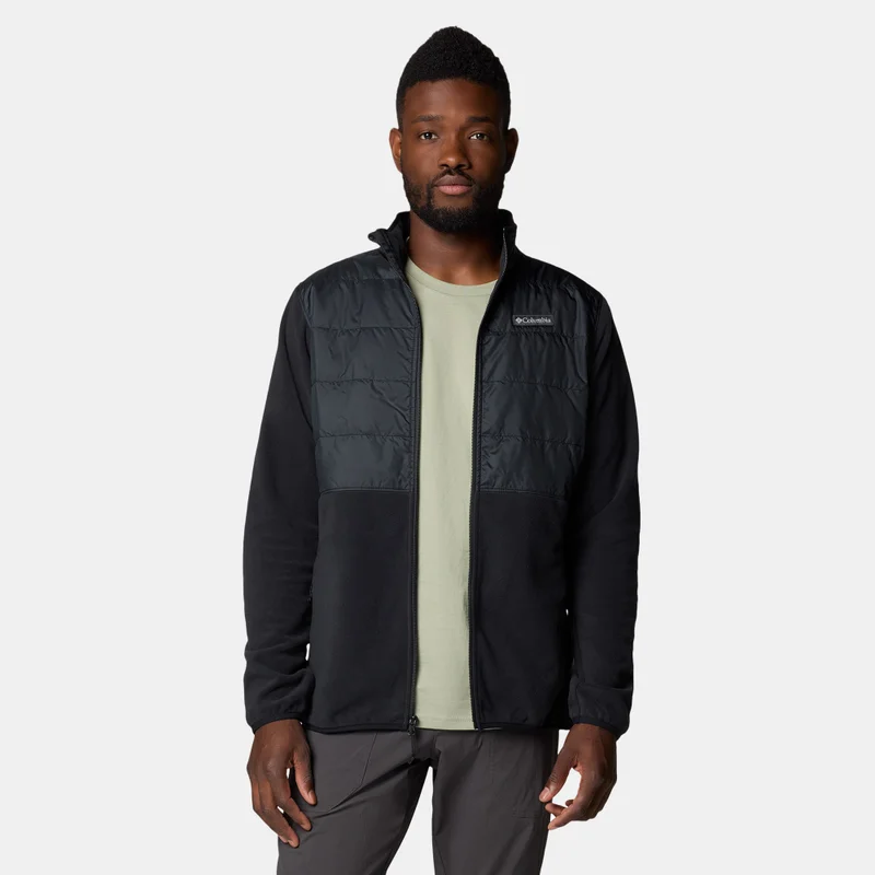 Columbia Black Men's Basin Butte II Hybrid Fleece Jacket for Men | Best Price UAE