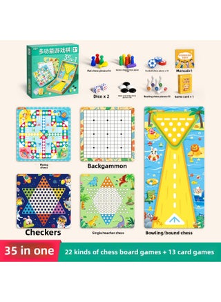 Children's Educational Toys 6 Boys 12 Birthday Gift Girls More Than 10 Net Red Year Explosions Boys 789-Color:[portable Gift Box Model/35 Ways To Play] Bowling + Dandanqi + Flying Chess + Backgammon + Checkers + Single Noble + Meeting (comes With Instructions + Playing Cards) - pzsku/Z9E6B65B2E68FA7EDE37FZ/45/1745998127/1e3ceb65-55ba-4f98-80a1-1a3b3f1f7a46