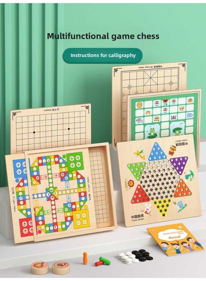 Children's Educational Toys 6 Boys 12 Birthday Gift Girls More Than 10 Net Red Year Explosions Boys 789-Color:[portable Gift Box Model/35 Ways To Play] Bowling + Dandanqi + Flying Chess + Backgammon + Checkers + Single Noble + Meeting (comes With Instructions + Playing Cards)