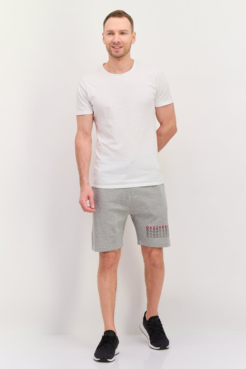 Gazzarrini شورت برمودا للرجال بطباعة جيب جانبي، رمادي فاتح - Image 3