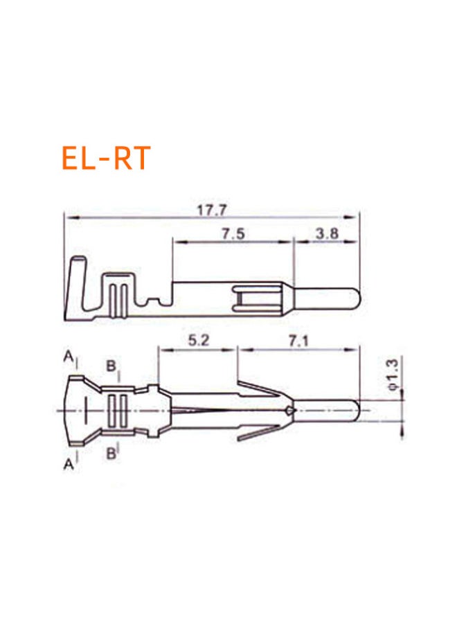 Generic - EL Oda Palace Male And Female Plug Connectors Air Docking Male And Female Rubber Shell Terminals 4.5mm Spacing 2P3P4P6P9-Colour:Female End (100 Pieces) - Image 1