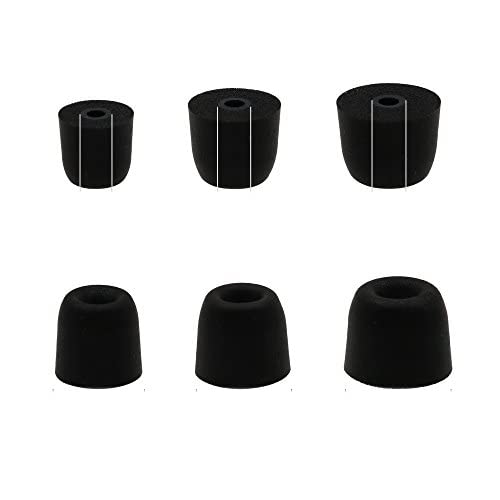ALXCD Ear Tip for Shure SE Series Earphone, 3 Pair (S/M/L) Soft Memory Foam Noise-Isolation Replacement Ear Tip, Fit for Shure SE115 SE210 SE215 SE315 SE425 SE535 SE846 [3 Pair](Black) - Image 1