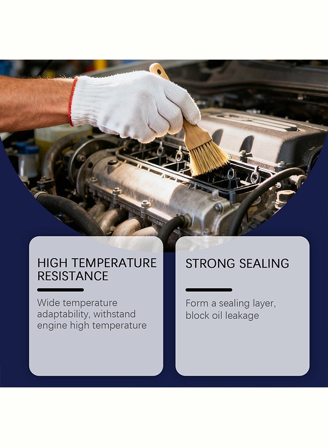 Homonth Engine sealant - Suitable for automotive and motorcycle engines. It provides effective sealing and waterproofing for the engine, dries quickly, has no odor. Comes with 40g in a tube, 1 scraper, 1 roller extruder and 1 nozzle - Image 2