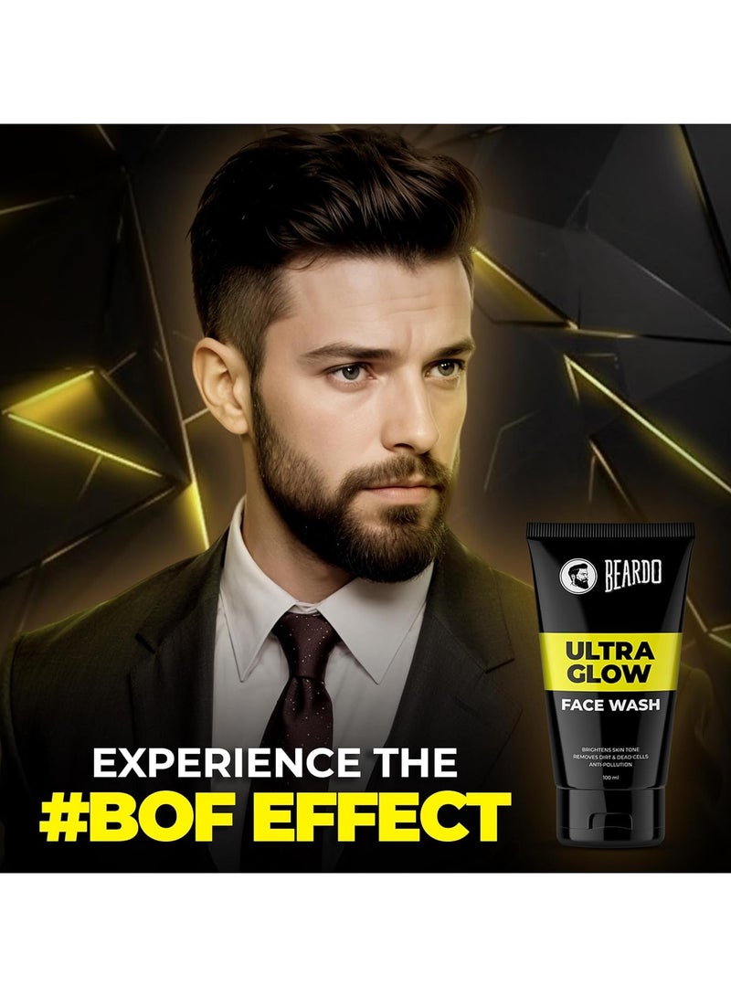 بيردو غسول الوجه ألتراغلو للرجال | الطحالب الحمراء والزنبق الأبيض والمنثول لبشرة مشرقة ومرطبة ومنتعشة | غسول الوجه لتفتيح لون البشرة وإشراقها | مناسب لجميع أنواع البشرة | 100 مل - Image 2