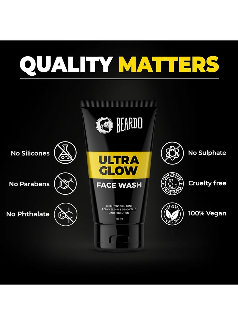 بيردو غسول الوجه ألتراغلو للرجال | الطحالب الحمراء والزنبق الأبيض والمنثول لبشرة مشرقة ومرطبة ومنتعشة | غسول الوجه لتفتيح لون البشرة وإشراقها | مناسب لجميع أنواع البشرة | 100 مل - Image 5