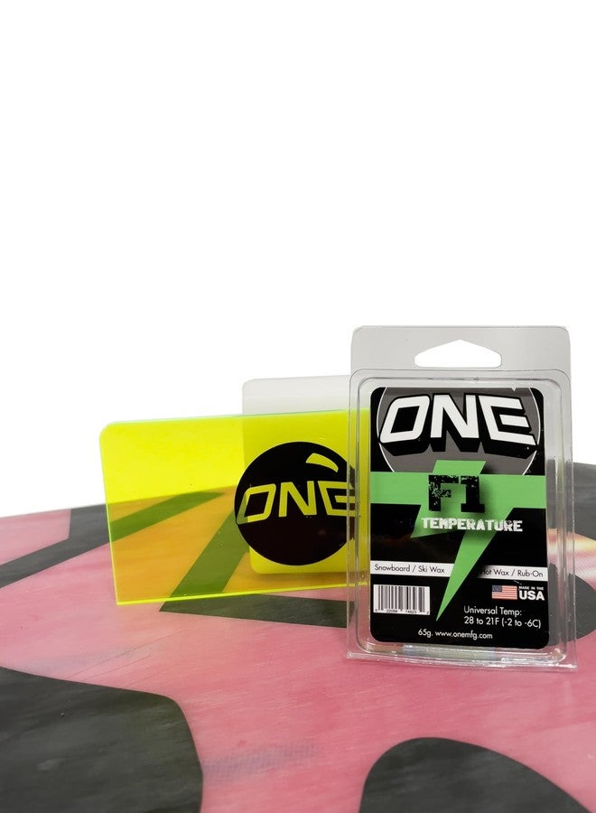 ONEBALL One Mfg Mini Tune kit -Snowboard/Ski Features 65g F1 Universal Conditions Speed Wax Universal Hot Wax/Rub-on formula. 6" Scraper, sharp and acrylic. Tuning instructions on card - Image 5