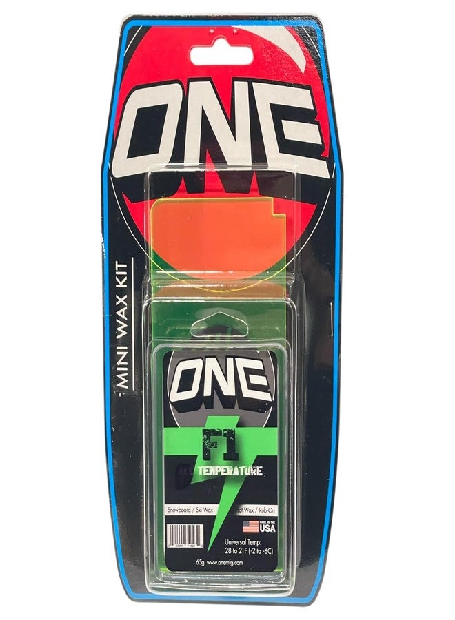 ONEBALL One Mfg Mini Tune kit -Snowboard/Ski Features 65g F1 Universal Conditions Speed Wax Universal Hot Wax/Rub-on formula. 6" Scraper, sharp and acrylic. Tuning instructions on card - Image 1