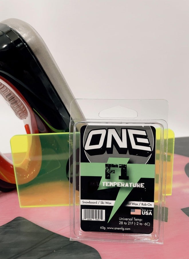ONEBALL One Mfg Mini Tune kit -Snowboard/Ski Features 65g F1 Universal Conditions Speed Wax Universal Hot Wax/Rub-on formula. 6" Scraper, sharp and acrylic. Tuning instructions on card - Image 4