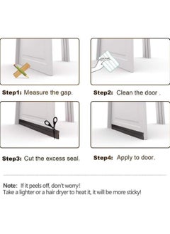 F.A.M.S Door Draft Stopper, Under Door Seal, Door Sweep for Exterior & Interior Doors, Door Bottom Draft Blocker Dust and Noise Insulation 120x2x5 cm  - Image 5