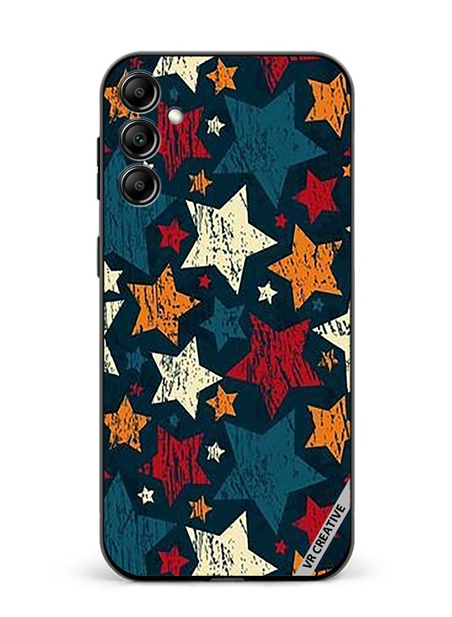 VR CREATIVE Protective Case Cover For Samsung Galaxy M14 Colorful Stars Design Multicolour - Image 1