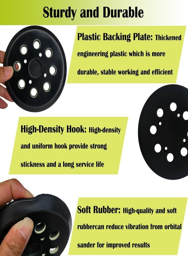 Tockrop 2 Pack 5 Inch 8 Hole Replacement Sander Pad for Ryobi Sander, 5 Inch 8 Hole Hook and Loop Replacement Sanding Pad for Ryobi RS290, RS241, RS240, RS280, RS280VS, RS281VS, P411 Random Orbit Sander - Image 4