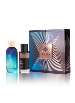 AZHA Azha Perfumes - 2Pc Gift Set Chevalier Noir EDP 100 ml for Men + Eternal Nights EDP 100 ml for Women  - Image 1
