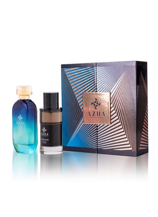 Azha Perfumes - 2Pc Gift Set Chevalier Noir EDP 100 ml for Men + Eternal Nights EDP 100 ml for Women - pzsku/Z9E6BD2032C5C1E2803F8Z/45/_/1717049159/d6fd5ac3-dbea-4fc4-b281-6f7a81530fa0