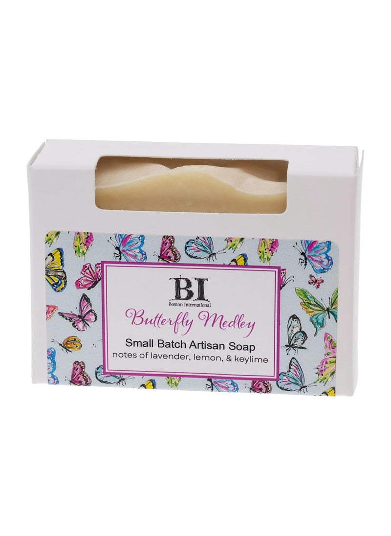 Boston International Boston International Scented Bar Soaps Made in the USA Small Batch Artisan Cold Process Soap 45 Ounces Butterfly Medley Lavender Lemon Key Lime 