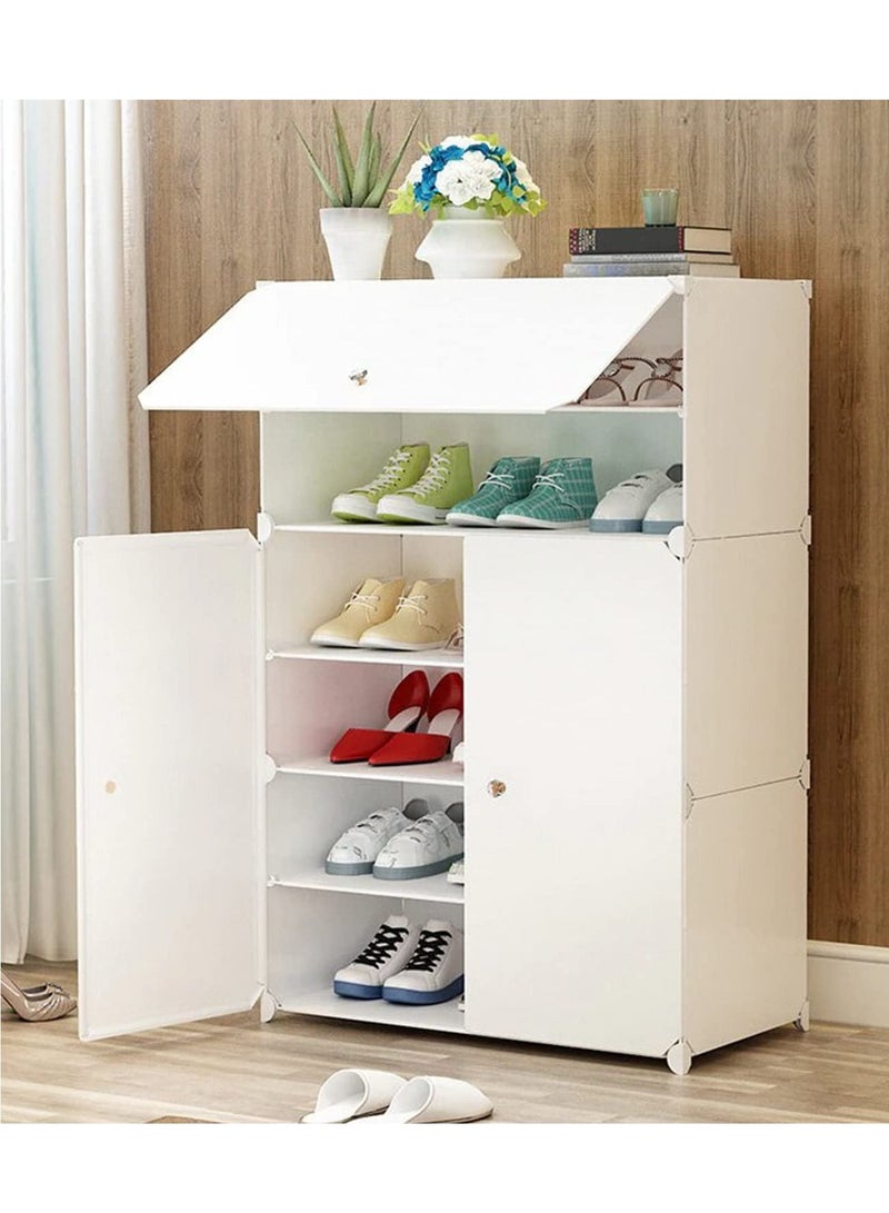 DubaiGallery Multi-step Adjustable Plastic Shoe Organizer White - Image 2