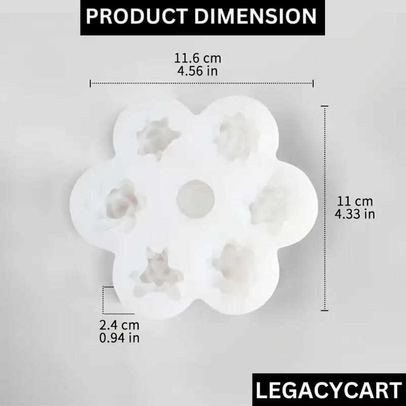 LEGACYCART مجموعة قوالب سيليكون زهور 7 في 1 من ليغاسي كارت - مثالية لأشكال العصارة، صناعة الشموع، صناعة الصابون، قنابل الاستحمام، فن الراتنج، تزيين الكعك، ومشاريع الطين البوليمري، ديكور منزلي للعلاج بالروائح - Image 2