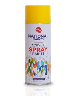 National Spray Paint - Lemon Yellow 480 - National Paints Fast Drying Acrylic  - Image 1