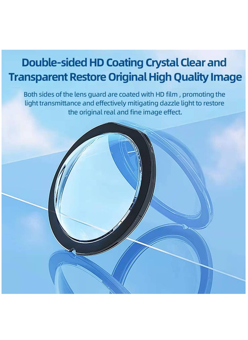 KASTWAVE Aluminum Frame Cage Sticky Lens Guard Set Screen Protector for Insta360 X3 X 3 Accessories Kit Anti-Scratch Metal case Housing Shell Tempered Glass Protective Film Cover  - Image 4