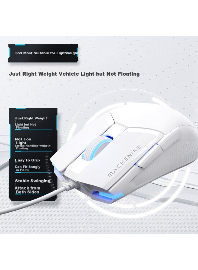 MACHENIKE Machenike M7pro Large Hand Wired Gaming Mouse Lightweight Mouse 1000hz Polling Rate Black  - Image 4