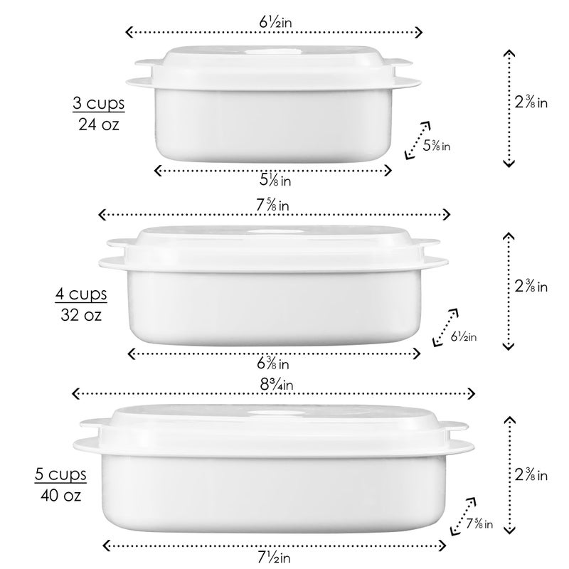 Reston Lloyd Calypso Basics, Microwave Cookware & Storage Set, Adjustable Vent on Lids, small, Plum - Image 4