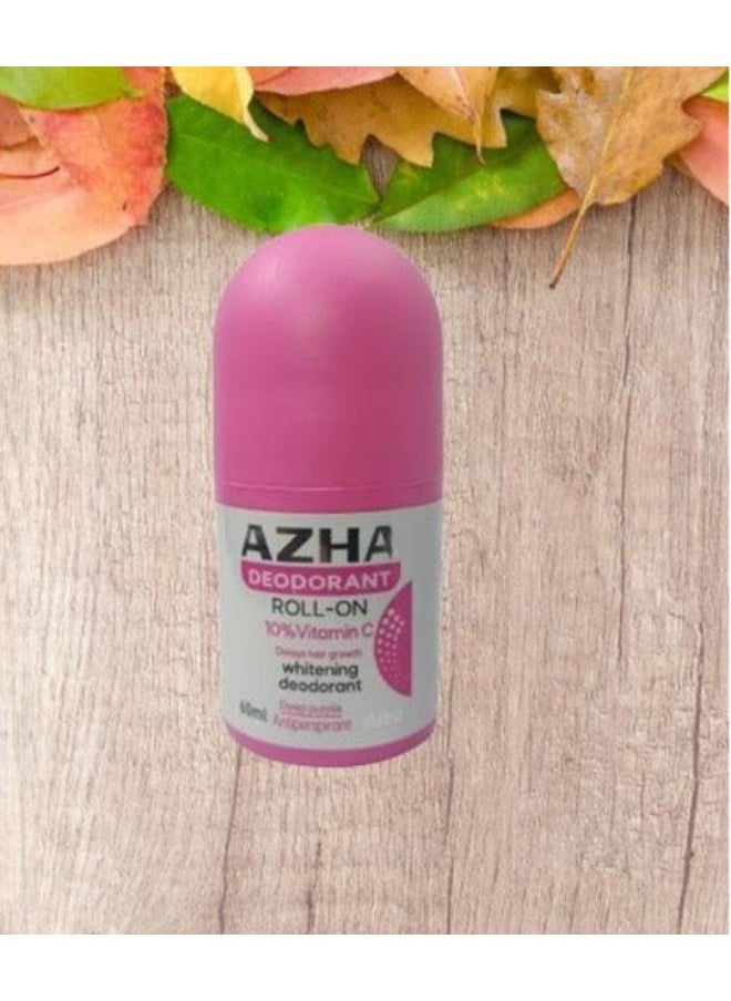AZHA - Deodorant Roll-On Deep Purple,10% Vitamin C Protection 48 Hours Delays Hair Growth Whitening 60ml - Image 1