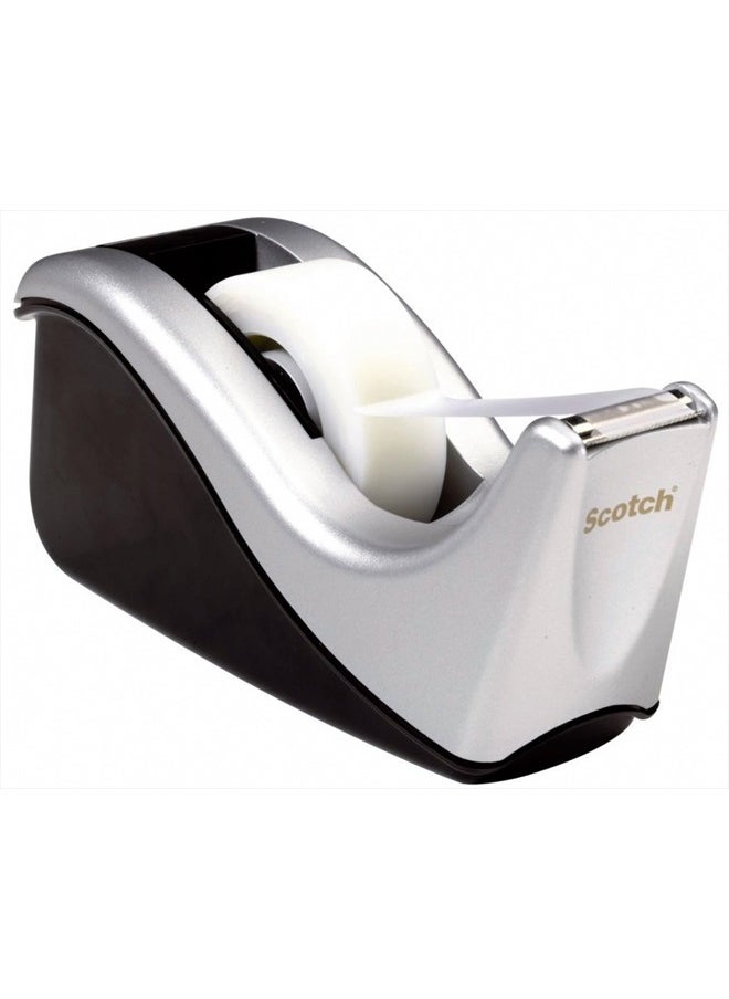 Scotch  - Desktop Tape Dispenser, Silvertech Two-Tone (C60-ST) - Image 1