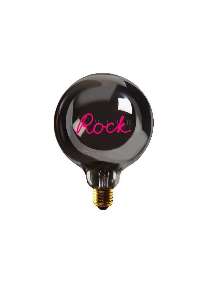 Decorative LED Light Bulb with modern smoke red design, suitable for creating ambient lighting and enhancing interior décor in living rooms, bedrooms, or offices.