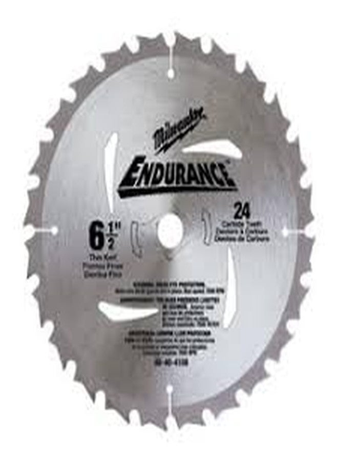 Milwaukee 48-40-4108 6-1/2-Inch 24 Tooth ATB General Purpose Saw Blade with 5/8-Inch Arbor for Blade Left Saws