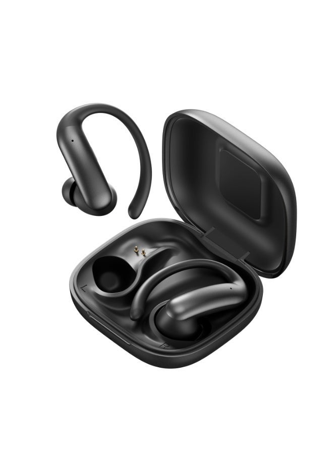 Neyecam Wireless Ear Hook Earbuds with LED Display, 6.0 Dual-Core Chip, 38ms Low Latency Gaming Mode, HiFi Stereo Sound, Noise Reduction Mic, Secure Fit Sports Headphones – Black - Image 1