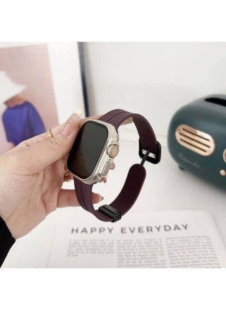 For Iwatch10 For Apple Watch For Applewatch987654 Square Buckle Folding Magnetic Silicone Tape Ultra-Color:Ins [square Buckle Folding Magnetic Silicone] Berry Purple-44mm (iwatch456 Generation Se) - pzsku/Z9E6C2BFE1EDE7FED481BZ/45/1746214486/2d410710-6248-4d55-9dec-9a3eb76edbf7