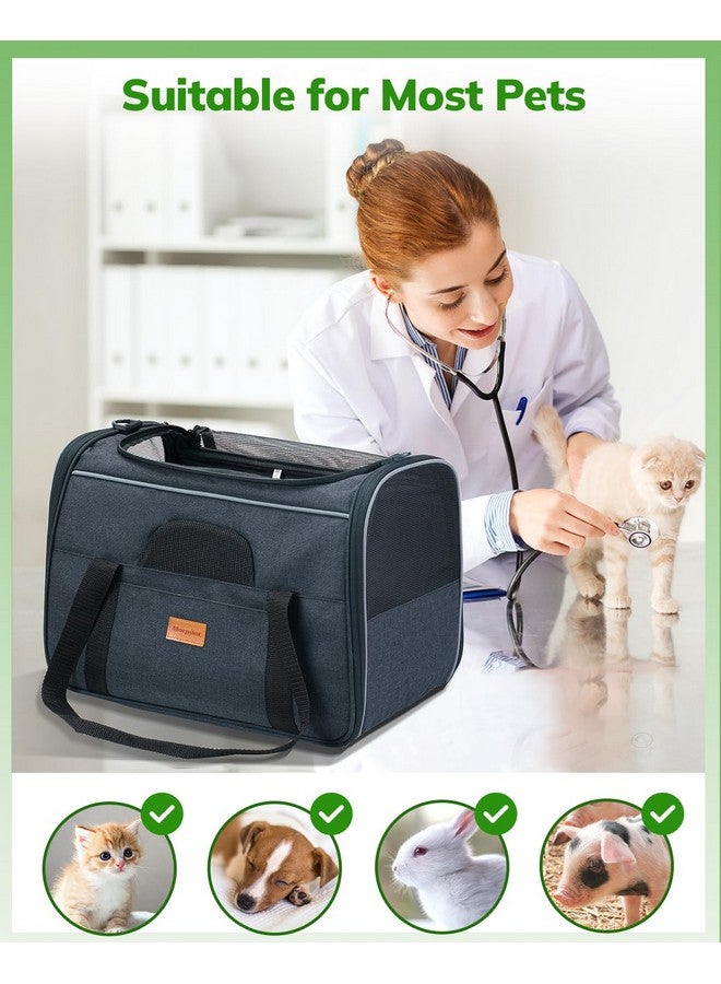 Morpilot Pet Travel Carrier Bag, Soft-Sided Dog Carrier Cat Carrier Pet Carrier (18 x 12.5 x 14 Inches), for Large Cats and Medium Puppies, w/Locking Safety Zippers, Foldable Bowl - Image 4