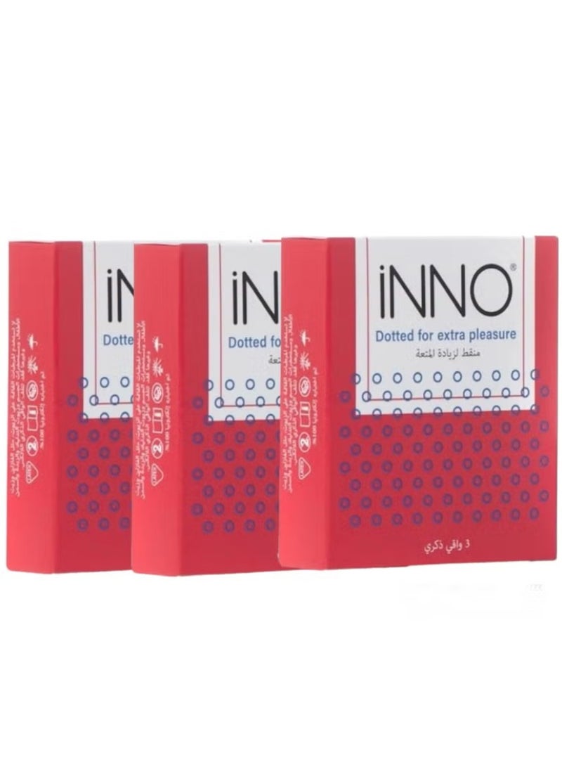 واقي ذكري منقط (ثلاث قطع)