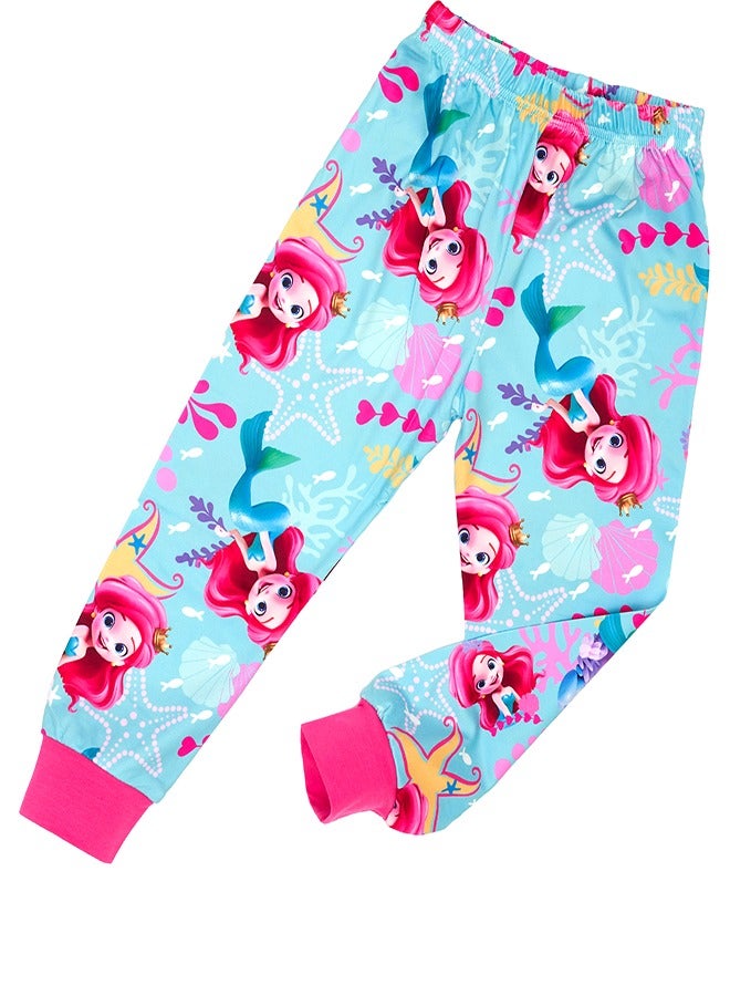 babyqlo Little Mermaid Glow-in-the-Dark Cotton Pajama Set for Girls  - Image 5