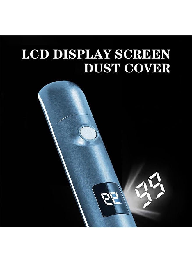 Garlo ar and Nose Hair Trimmer with LED Display, USB Rechargeable Nose Trimmer for Men Women, 3 in 1 Lightweight Waterproof Facial Hair Trimmer with Waterproof Dual Edge Blades. - Image 5