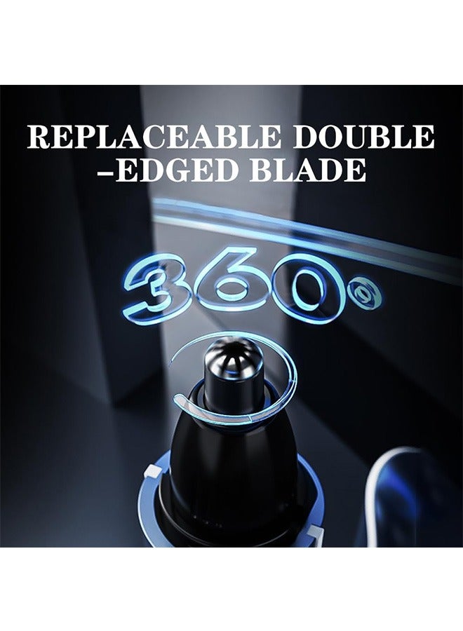 Garlo ar and Nose Hair Trimmer with LED Display, USB Rechargeable Nose Trimmer for Men Women, 3 in 1 Lightweight Waterproof Facial Hair Trimmer with Waterproof Dual Edge Blades. - Image 2