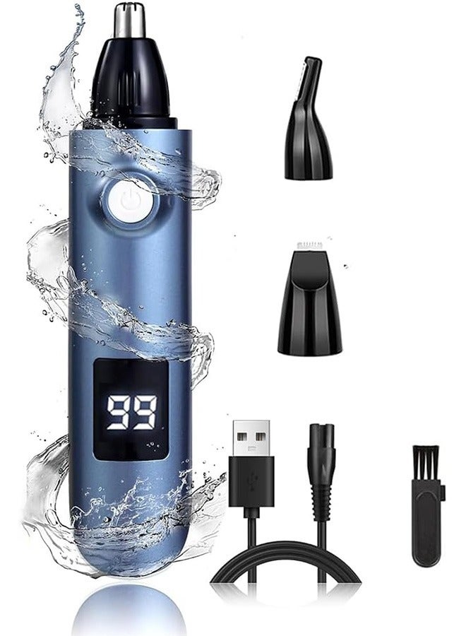 Garlo ar and Nose Hair Trimmer with LED Display, USB Rechargeable Nose Trimmer for Men Women, 3 in 1 Lightweight Waterproof Facial Hair Trimmer with Waterproof Dual Edge Blades. - Image 1