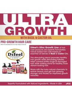 difeel Ultra Growth Basil & Castor Hair Oil Leave in Conditioning Treatment 8 oz. - Large Bottle  - Image 5