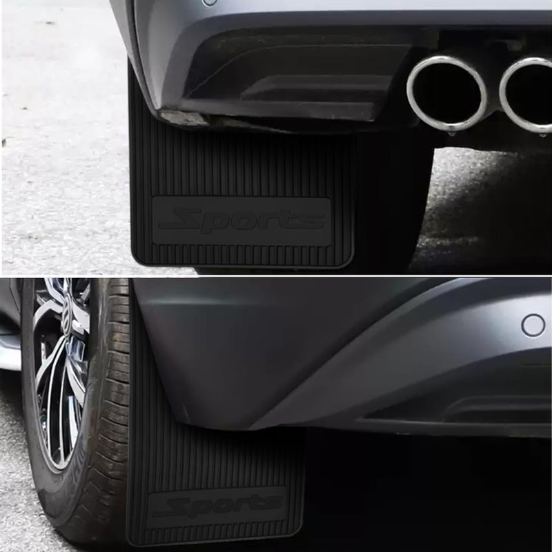 HZEL Car Mud Flaps, 4PCS Soft Flexible Bendable Rubber Vehicle Mudguard Splash Guard with Hardware Tool, Auto Exterior Protection Accessories for Front & Rear, Universal for Most Sedans (Black) - Image 4