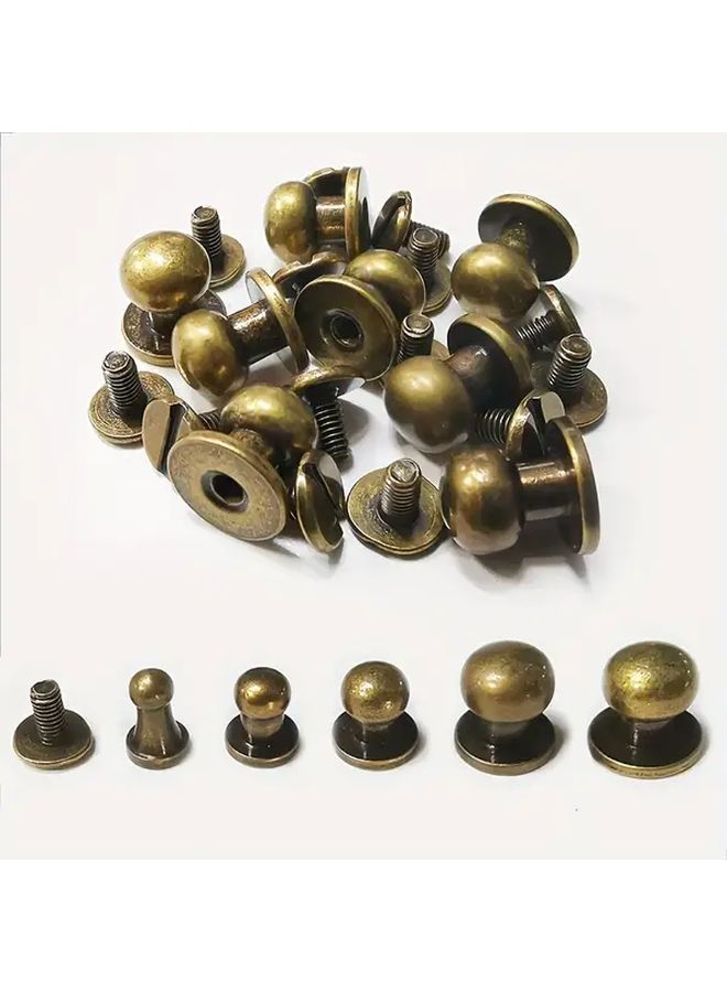 30pcs Silvery Electroplated Alloy Buckle Nails With Screws Decorative Jewelry Fasteners For Crafting And Diy Projects 4mm - Image 5