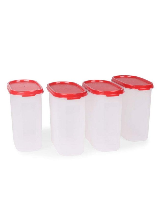 Tupperware Plastic Storage Container- 1.7 liters, 4 pieces, Multicolor - Image 1