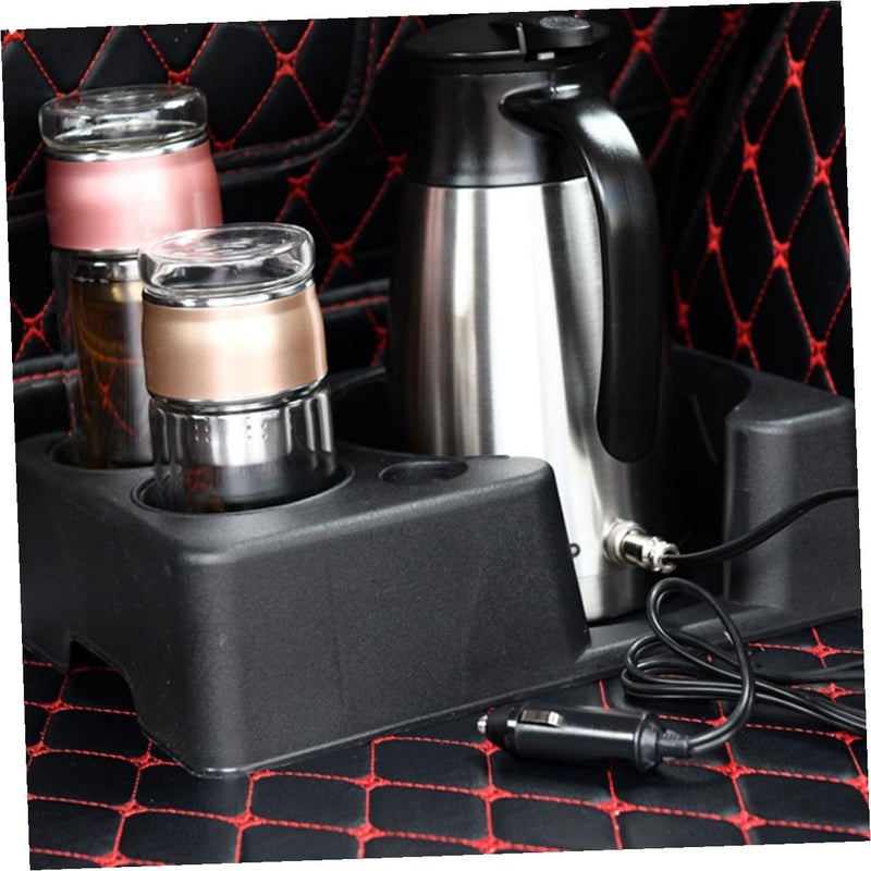 Car Cup Holder Organizer for Beverage Rack, Plastic Water Cup Rack Base with Insulated Bottle Holder, Black Car Interior Accessory for Travel and Daily Use - Image 3