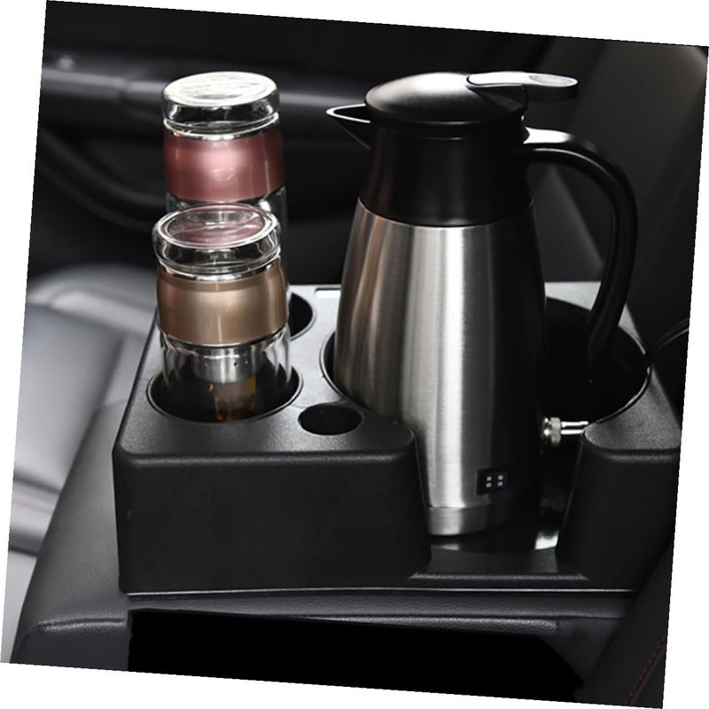 Car Cup Holder Organizer for Beverage Rack, Plastic Water Cup Rack Base with Insulated Bottle Holder, Black Car Interior Accessory for Travel and Daily Use - Image 4