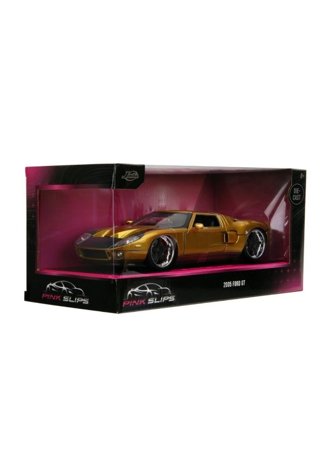 JADA سيارة فورد جي تي 2005 مصنوعة من المعدن (1:24، ذهبية) من بينك سليب - Image 1